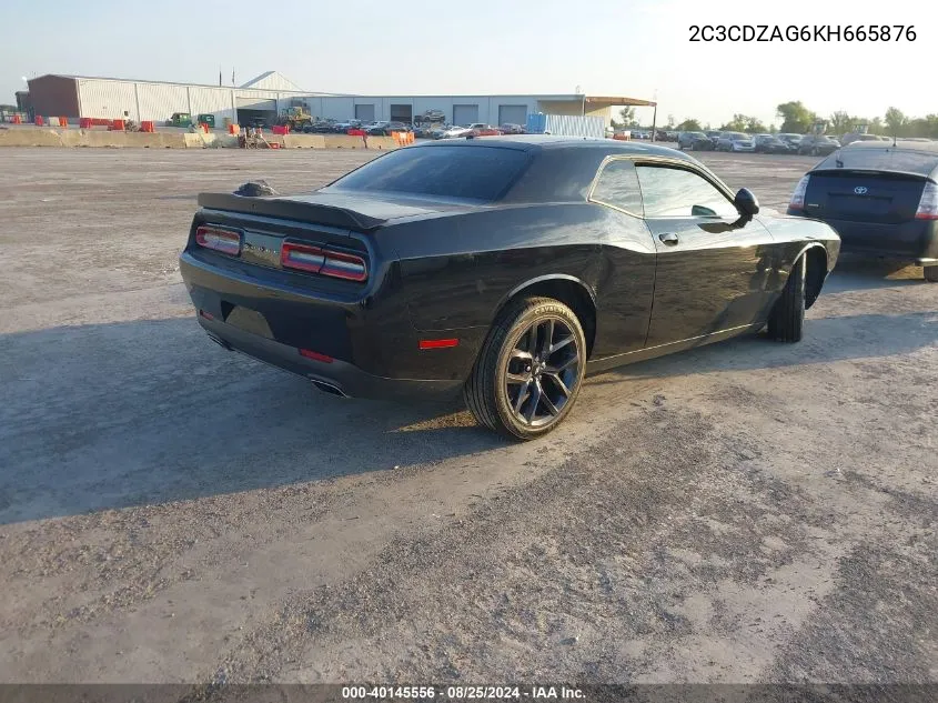 2019 Dodge Challenger Sxt VIN: 2C3CDZAG6KH665876 Lot: 40145556