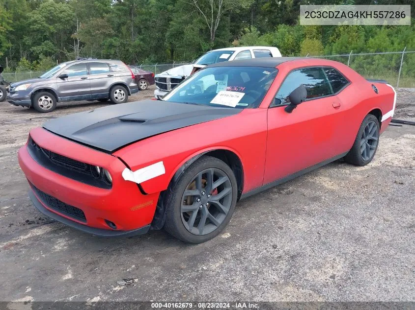 2019 Dodge Challenger Sxt VIN: 2C3CDZAG4KH557286 Lot: 40162679