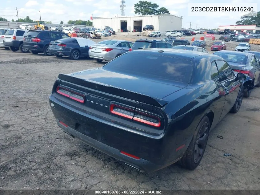 2C3CDZBT8KH616240 2019 Dodge Challenger R/T