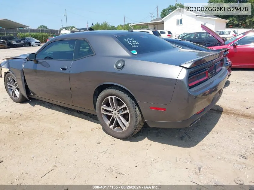 2019 Dodge Challenger Sxt Awd VIN: 2C3CDZGG6KH529478 Lot: 40177155