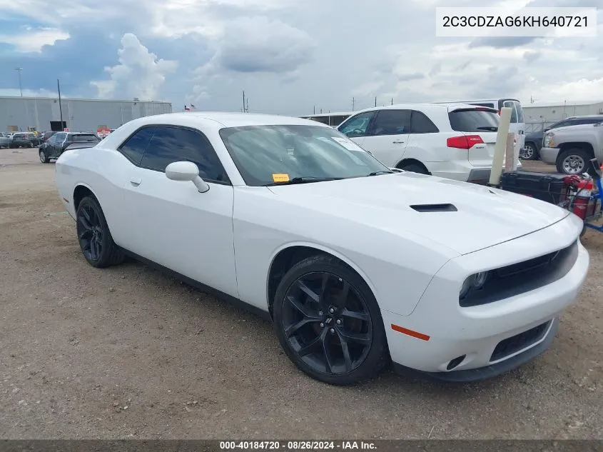 2C3CDZAG6KH640721 2019 Dodge Challenger Sxt