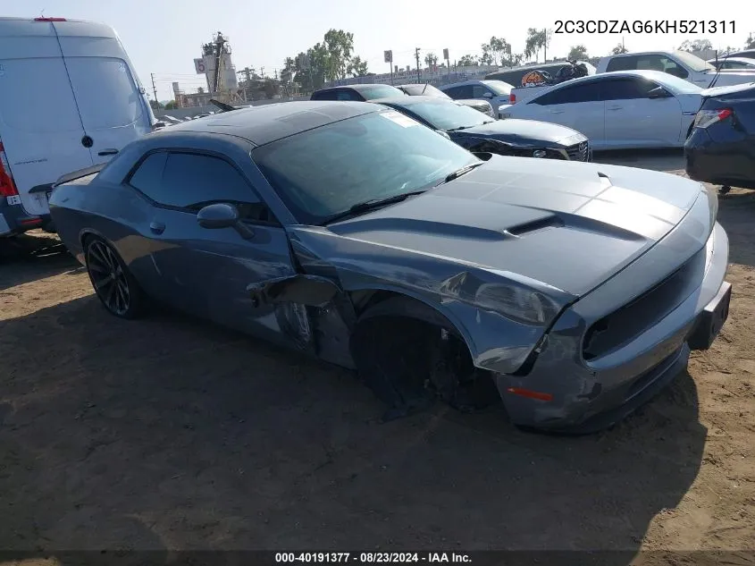 2019 Dodge Challenger Sxt VIN: 2C3CDZAG6KH521311 Lot: 40191377