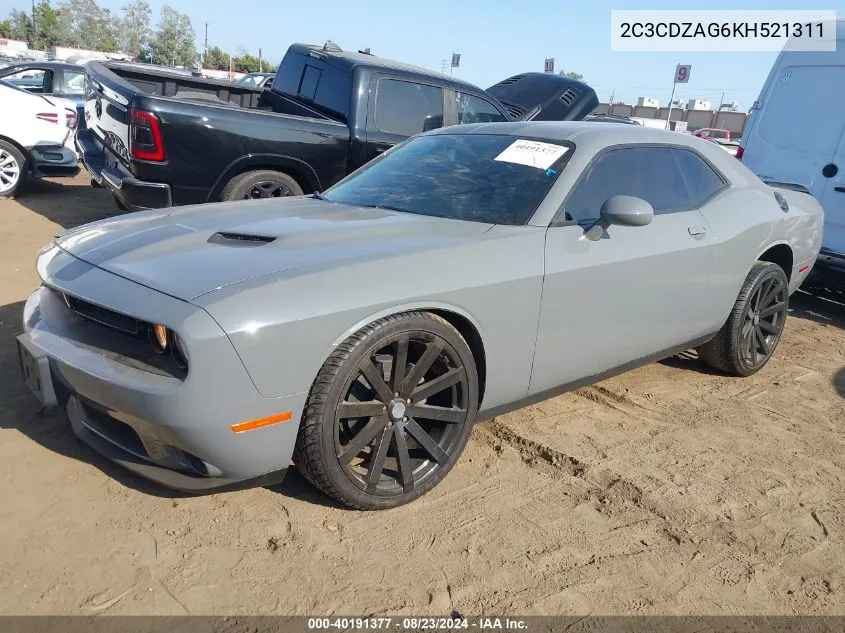 2019 Dodge Challenger Sxt VIN: 2C3CDZAG6KH521311 Lot: 40191377