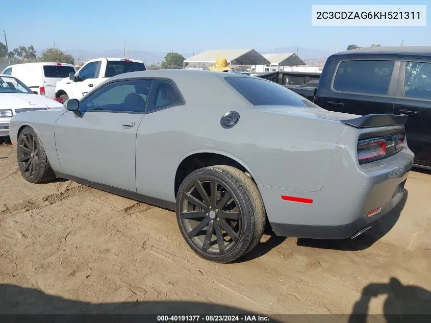 2C3CDZAG6KH521311 2019 Dodge Challenger Sxt