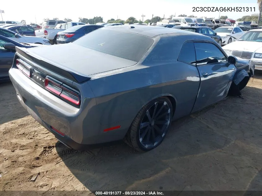 2019 Dodge Challenger Sxt VIN: 2C3CDZAG6KH521311 Lot: 40191377