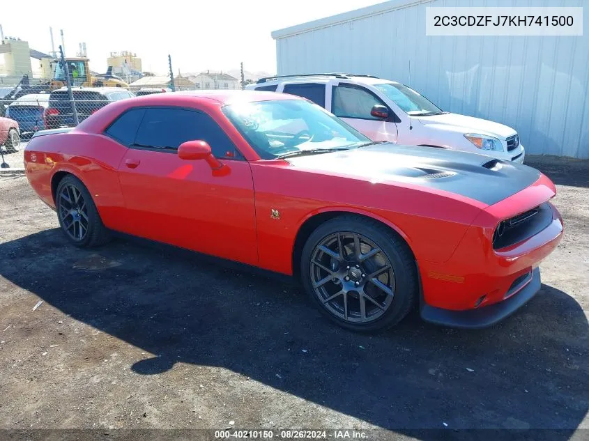 2C3CDZFJ7KH741500 2019 Dodge Challenger R/T Scat Pack