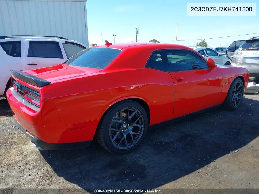 2019 Dodge Challenger R/T Scat Pack VIN: 2C3CDZFJ7KH741500 Lot: 40210150