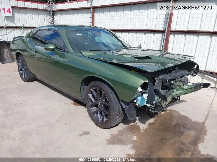 2019 Dodge Challenger Sxt VIN: 2C3CDZAG5KH591270 Lot: 40210852