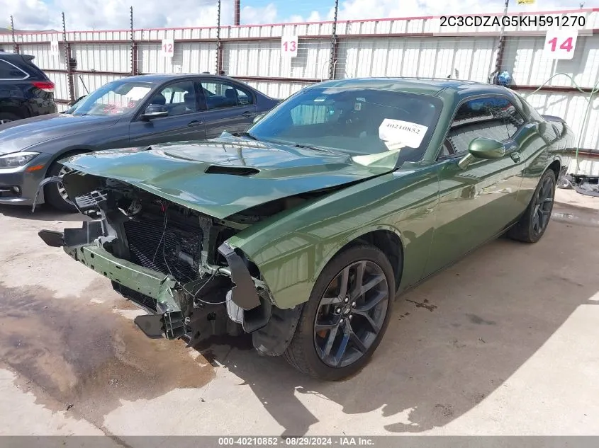 2019 Dodge Challenger Sxt VIN: 2C3CDZAG5KH591270 Lot: 40210852