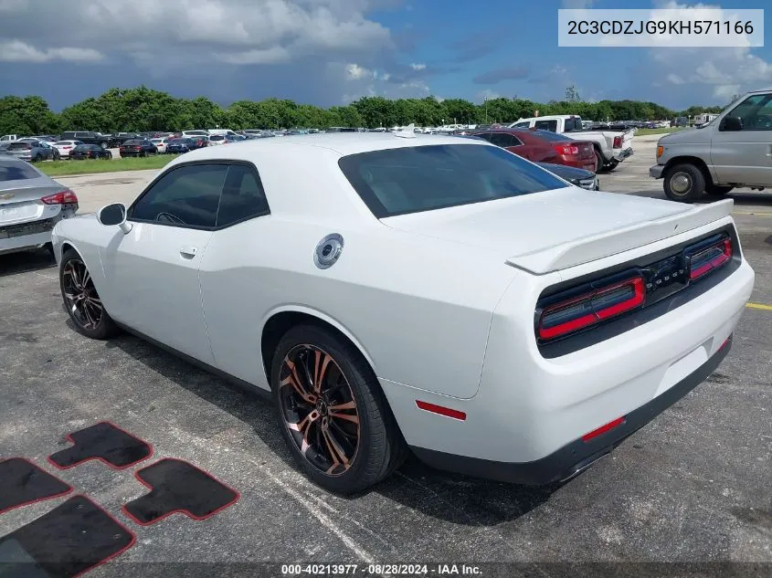 2019 Dodge Challenger Gt VIN: 2C3CDZJG9KH571166 Lot: 40213977