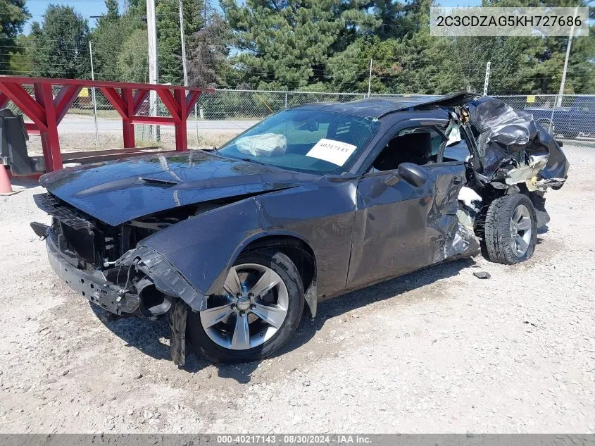 2C3CDZAG5KH727686 2019 Dodge Challenger Sxt