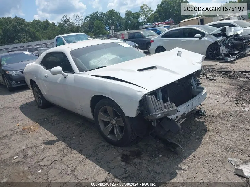 2019 Dodge Challenger Sxt VIN: 2C3CDZAG3KH675197 Lot: 40240126