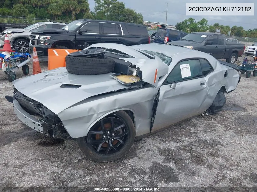 2019 Dodge Challenger Sxt VIN: 2C3CDZAG1KH712182 Lot: 40255808