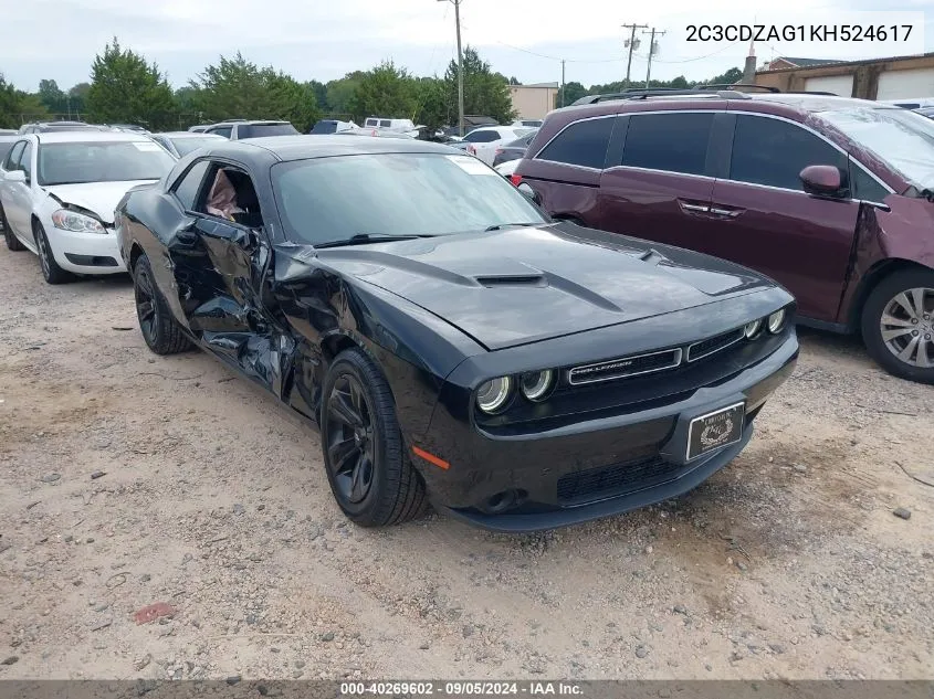 2C3CDZAG1KH524617 2019 Dodge Challenger Sxt