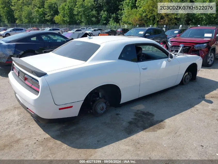 2C3CDZKG7KH522076 2019 Dodge Challenger Gt