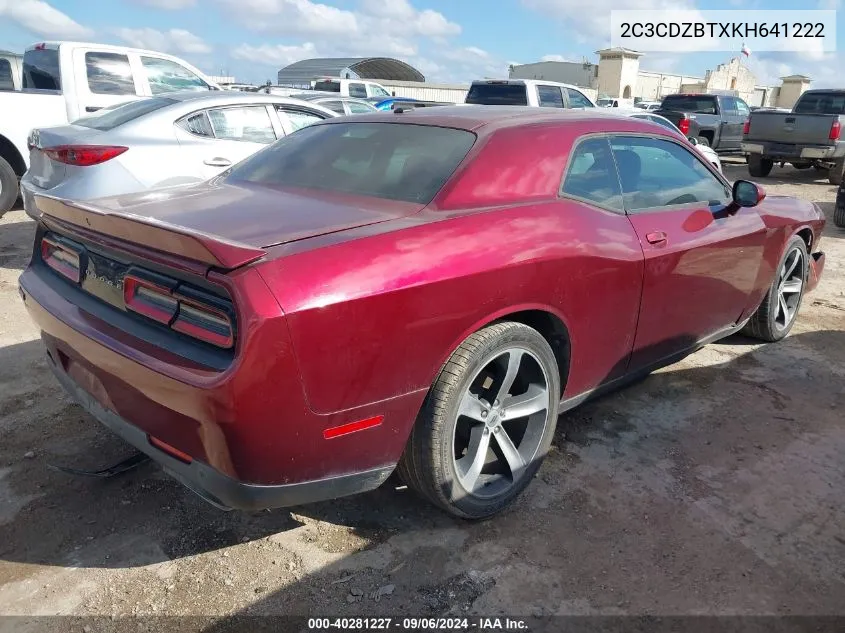 2019 Dodge Challenger R/T VIN: 2C3CDZBTXKH641222 Lot: 40281227