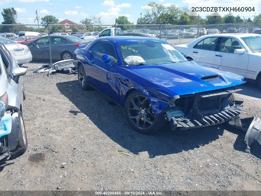 2019 Dodge Challenger R/T VIN: 2C3CDZBTXKH660904 Lot: 40295455