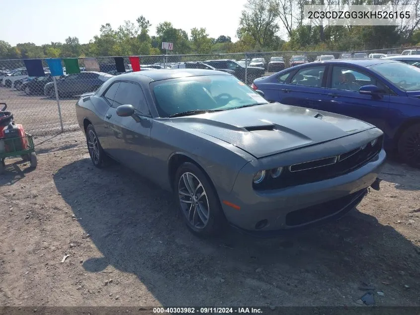 2019 Dodge Challenger Sxt Awd VIN: 2C3CDZGG3KH526165 Lot: 40303982