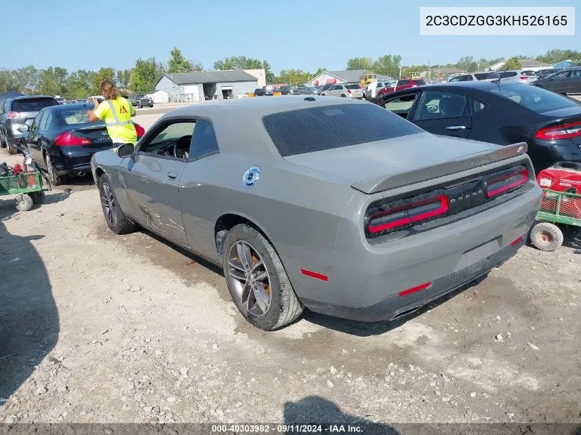 2019 Dodge Challenger Sxt Awd VIN: 2C3CDZGG3KH526165 Lot: 40303982