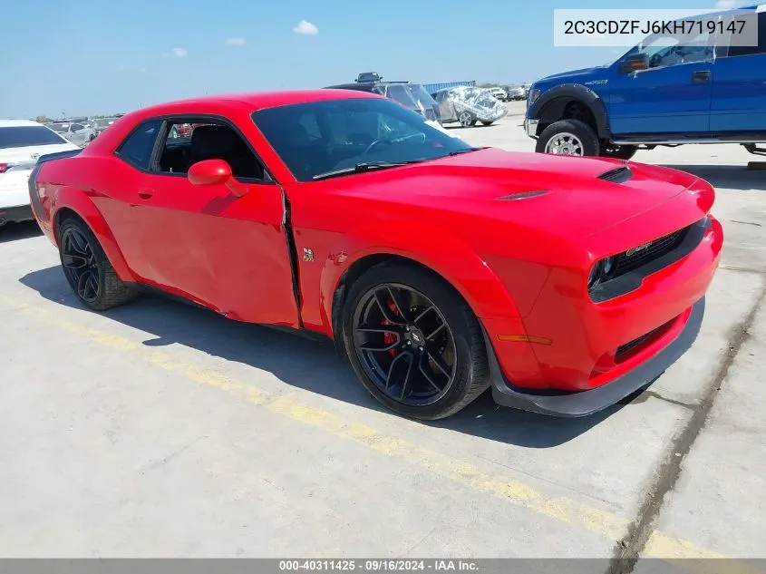 2019 Dodge Challenger R/T Scat Pack Widebody VIN: 2C3CDZFJ6KH719147 Lot: 40311425