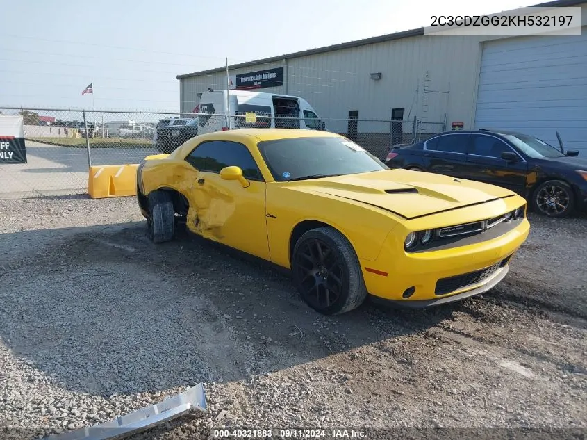 2019 Dodge Challenger Sxt VIN: 2C3CDZGG2KH532197 Lot: 40321883