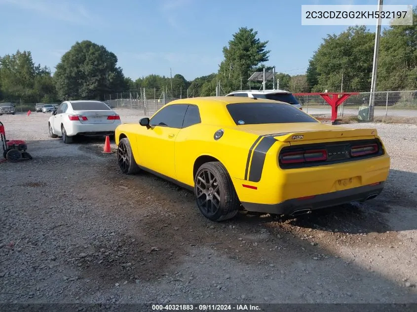 2019 Dodge Challenger Sxt VIN: 2C3CDZGG2KH532197 Lot: 40321883