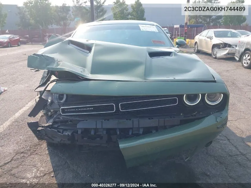 2019 Dodge Challenger Sxt VIN: 2C3CDZAG0KH744489 Lot: 40326277