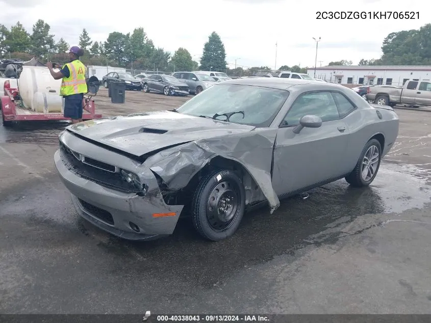 2019 Dodge Challenger Sxt Awd VIN: 2C3CDZGG1KH706521 Lot: 40338043