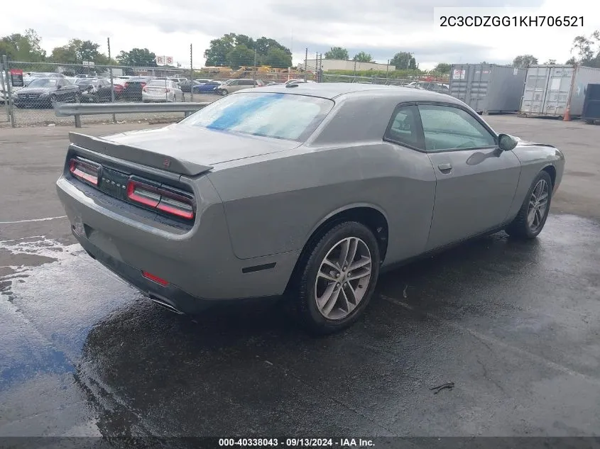 2019 Dodge Challenger Sxt Awd VIN: 2C3CDZGG1KH706521 Lot: 40338043