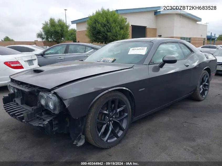 2019 Dodge Challenger R/T VIN: 2C3CDZBT2KH683528 Lot: 40344942