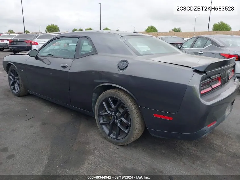 2019 Dodge Challenger R/T VIN: 2C3CDZBT2KH683528 Lot: 40344942