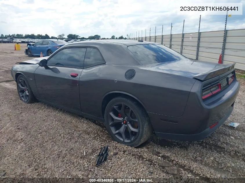 2019 Dodge Challenger R/T VIN: 2C3CDZBT1KH606441 Lot: 40346958