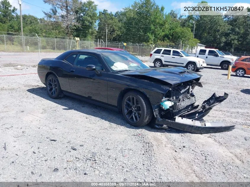 2019 Dodge Challenger R/T VIN: 2C3CDZBT1KH570847 Lot: 40358389