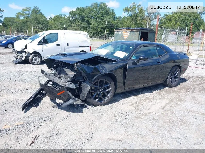 2019 Dodge Challenger R/T VIN: 2C3CDZBT1KH570847 Lot: 40358389