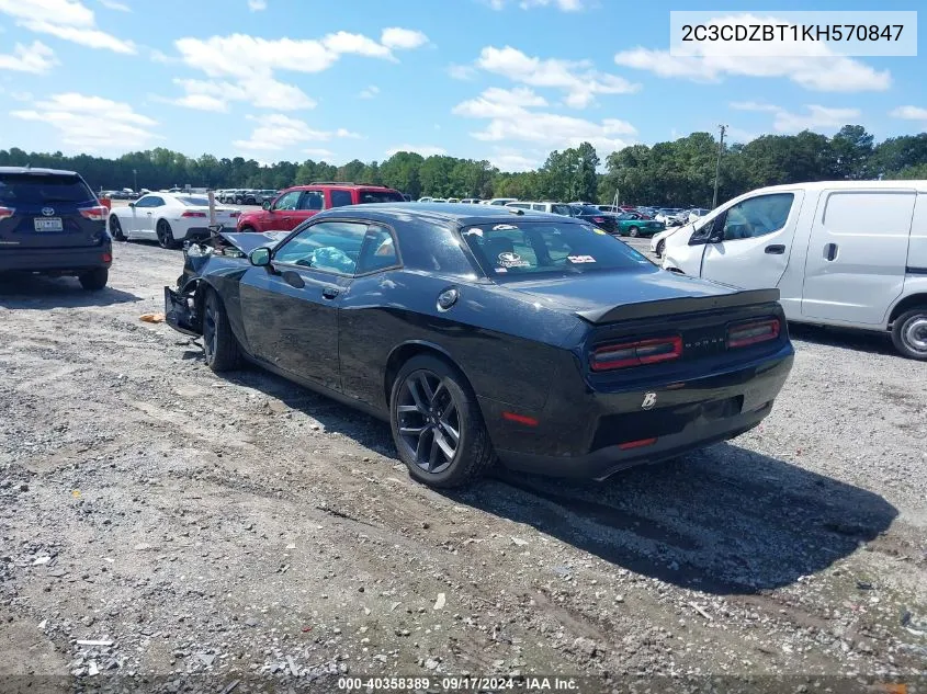 2019 Dodge Challenger R/T VIN: 2C3CDZBT1KH570847 Lot: 40358389