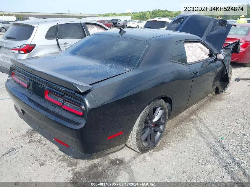 2019 Dodge Challenger R/T Scat Pack VIN: 2C3CDZFJ4KH524874 Lot: 40370705