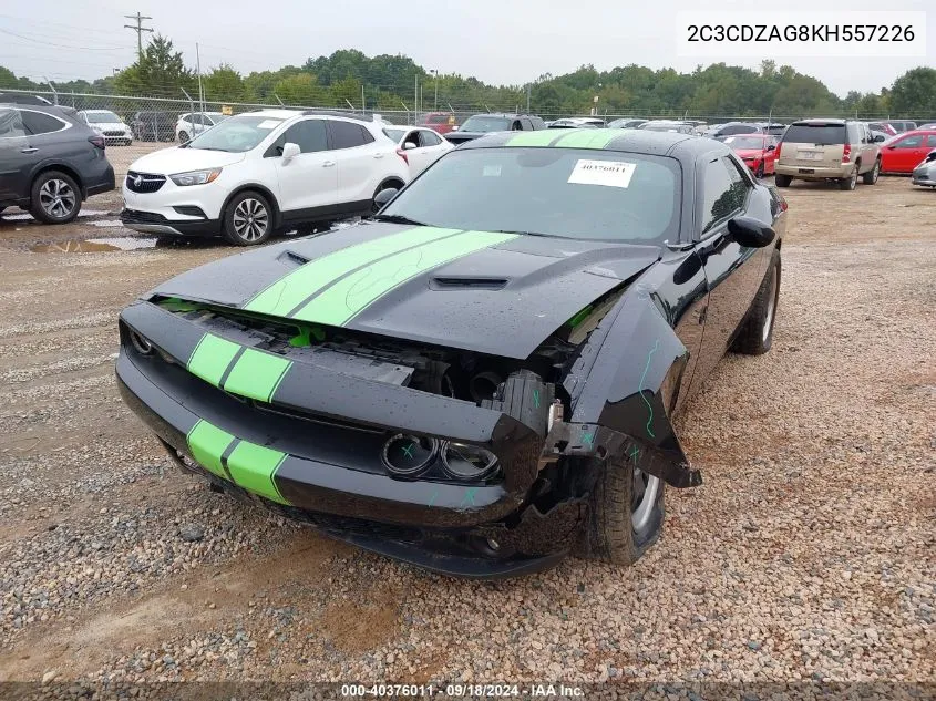 2019 Dodge Challenger Sxt VIN: 2C3CDZAG8KH557226 Lot: 40376011