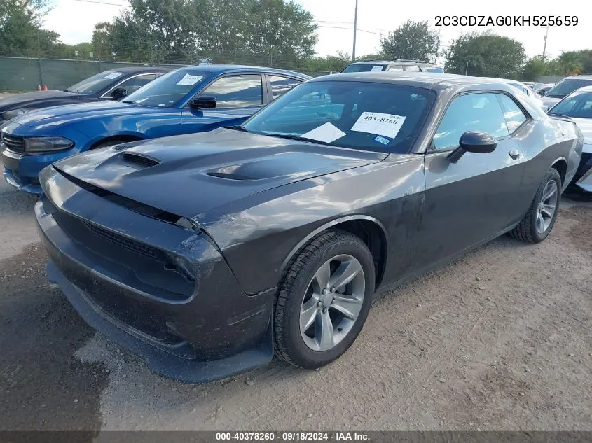 2019 Dodge Challenger Sxt VIN: 2C3CDZAG0KH525659 Lot: 40378260