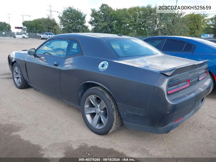 2019 Dodge Challenger Sxt VIN: 2C3CDZAG0KH525659 Lot: 40378260