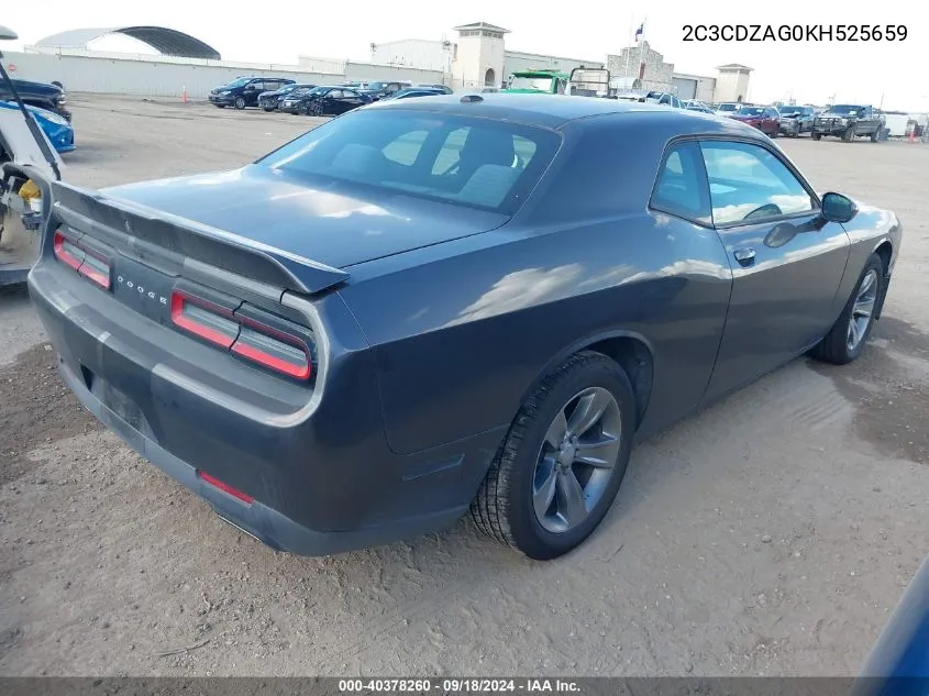 2019 Dodge Challenger Sxt VIN: 2C3CDZAG0KH525659 Lot: 40378260