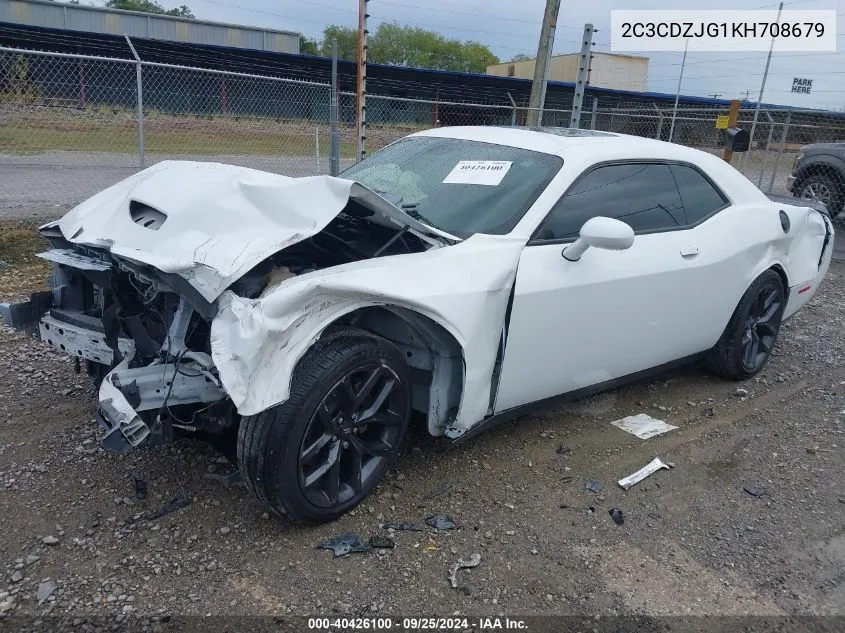 2019 Dodge Challenger Gt VIN: 2C3CDZJG1KH708679 Lot: 40426100