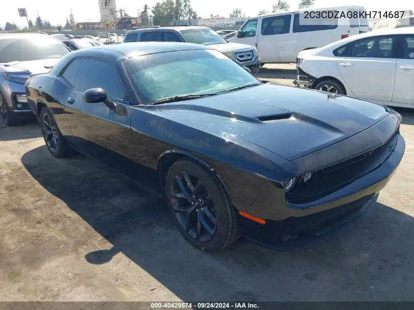 2019 Dodge Challenger Sxt VIN: 2C3CDZAG8KH714687 Lot: 40429574