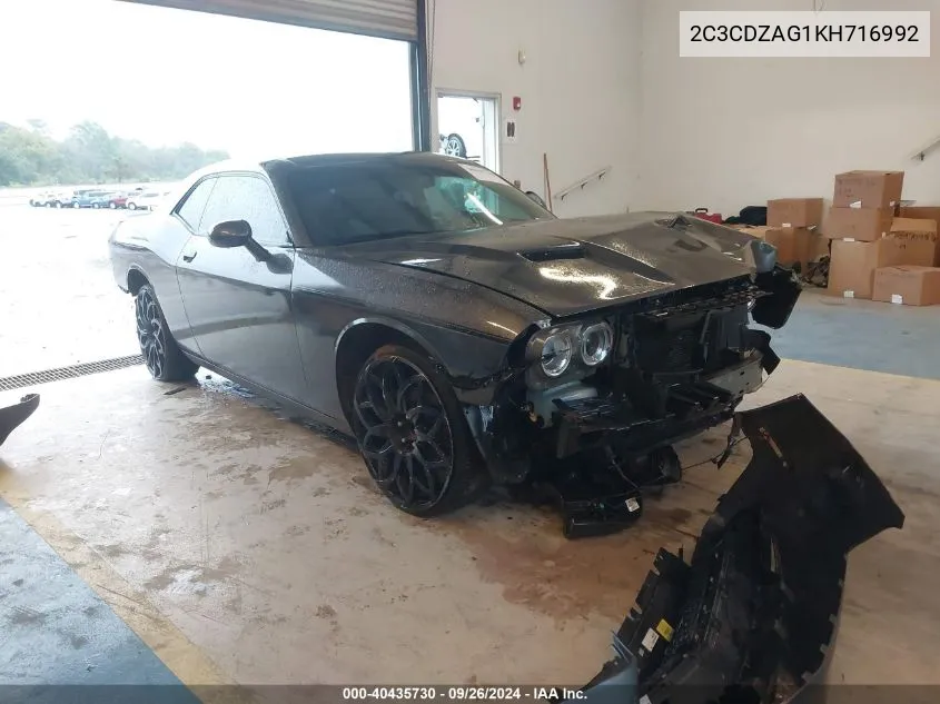 2019 Dodge Challenger Sxt VIN: 2C3CDZAG1KH716992 Lot: 40435730