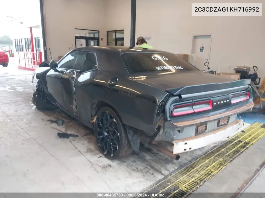 2019 Dodge Challenger Sxt VIN: 2C3CDZAG1KH716992 Lot: 40435730