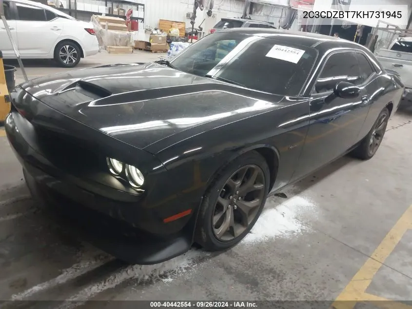 2019 Dodge Challenger R/T VIN: 2C3CDZBT7KH731945 Lot: 40442554