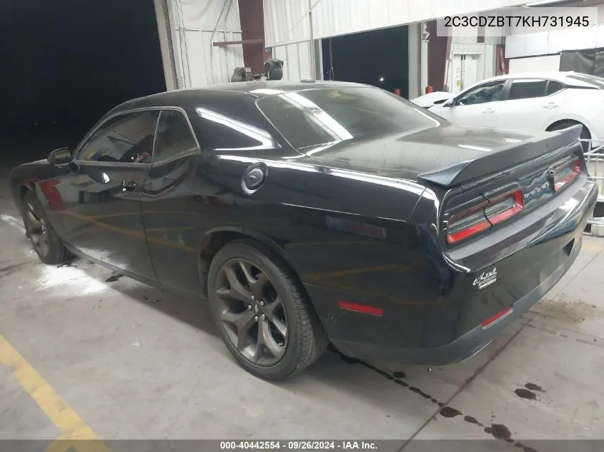 2019 Dodge Challenger R/T VIN: 2C3CDZBT7KH731945 Lot: 40442554