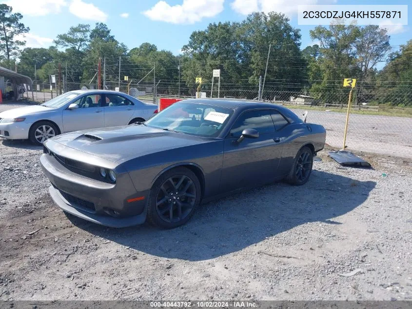 2019 Dodge Challenger Gt VIN: 2C3CDZJG4KH557871 Lot: 40443792