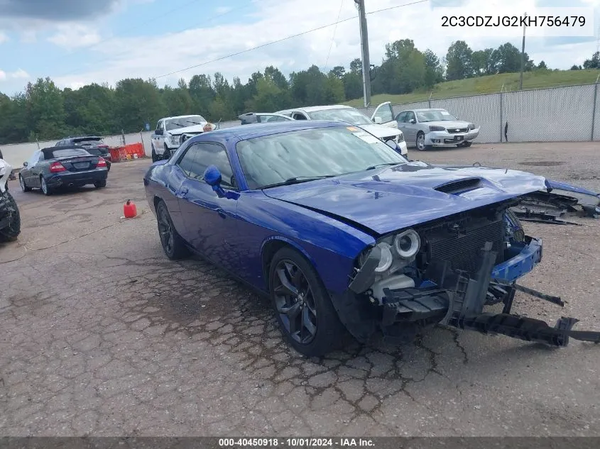 2019 Dodge Challenger Gt VIN: 2C3CDZJG2KH756479 Lot: 40450918