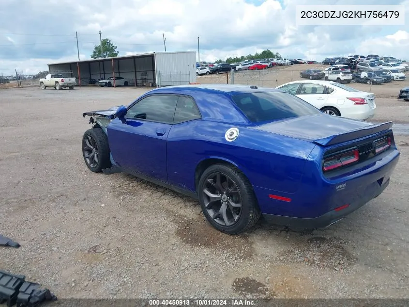 2019 Dodge Challenger Gt VIN: 2C3CDZJG2KH756479 Lot: 40450918