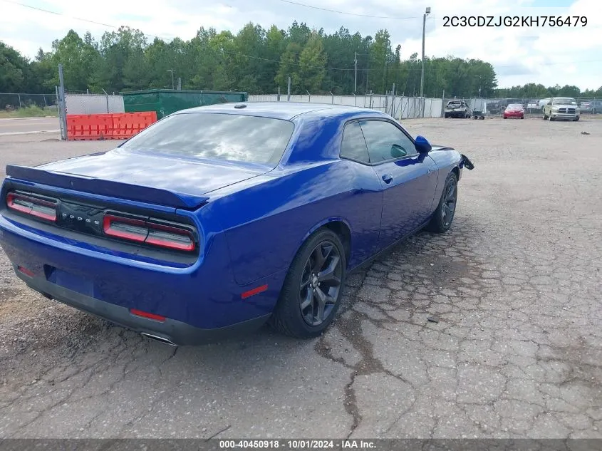 2019 Dodge Challenger Gt VIN: 2C3CDZJG2KH756479 Lot: 40450918